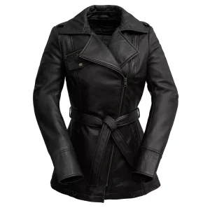 Lambskin Leather Trench Coat