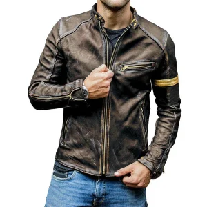 MENS-VINTAGE-STAND-COLLAR-ZIPPER-LEATHER-JACKET